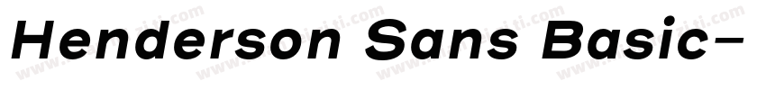 Henderson Sans Basic字体转换